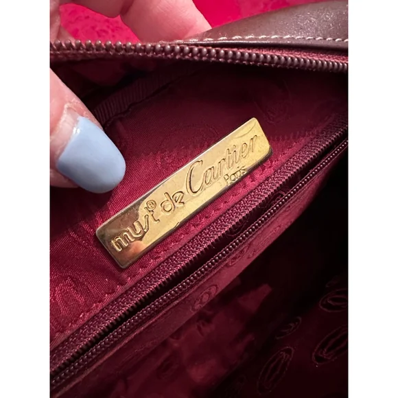 Cartier Bordeaux Leather Crossbody Bag - Picture 12 of 13